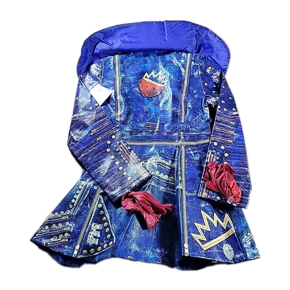 Disney Descendants 2 Evie Chaqueta de Cuero Sintético 9-1] Niñas Niños Halloween Nueva con Etiquetas  Foto 2 de 4