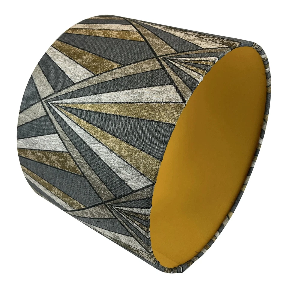 Art Deco Handmade Lampshade With Gold Lining - Image 2 of 4