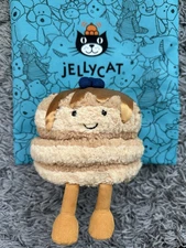 NWT Jellycat Amuseables Fran Pancakes Soft Plush Stuffed Toy Gift INC Dust Bag