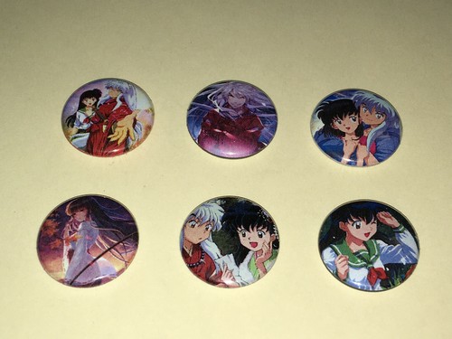 1" SET 6 INUYASHA ANIME ANSTECKNADEL BUTTON PINS PINBACK [P490] - Bild 1 von 2