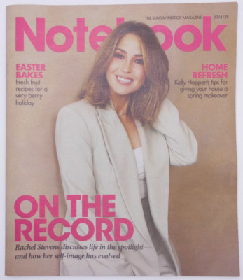 Notizbuch The Sunday Mirror Magazinbeilage 13. April 2025 Rachel Stevens