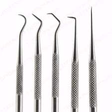 5 PC STAINLESS STEEL PROBE PICK SET KIT DE SOLDERING ELECTRONICS REPAIR WIRING