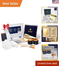 Barnabas Gold Leaf Gilding Kit: 200 Sheets with Adhesives  Tools for Artistry