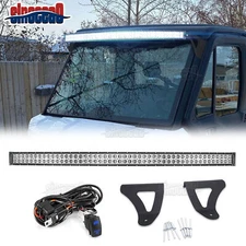 Pro-Fit Cage Roof 52" Curved LED Light Bar Mount Brackets For Can-Am Defender HD