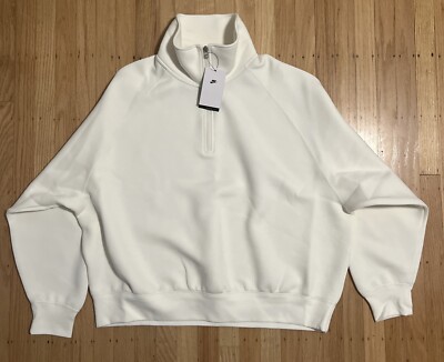 Nike Tech Fleece Reimagined 1/2-Zip Top Sail White FN3399-133 Men's Size Large
