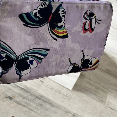 NWT Vera Bradley Lavender Butterfly lunch tote and card holder bundle set Vera Bradley Lunch Tote Bag ReActive Lavender Butterflies  main image 4