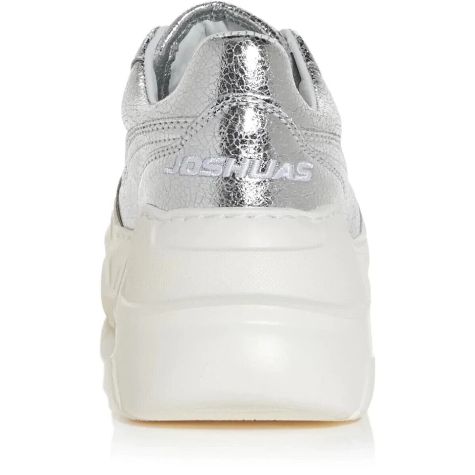 Nuevas Zapatillas de Cuero Joshua Sanders Zenith Clásicas Donna Space Plateadas para Mujer Foto 3 de 4