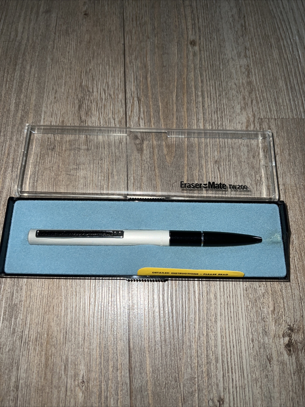 VINTAGE PAPER MATE DOUBLE HEART ERASER MATE TW200 BALLPOINT W/CASE eBay