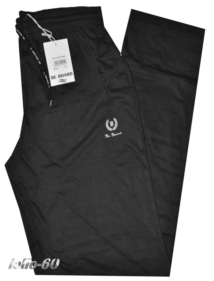 Pantalon Homme Costume Jersey Coton Jersey M L XL XXL 3XL Noir Be Board - Photo 1/1