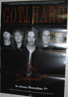 GOTTHARD - Defrosted - Promo Poster - gefaltet / folded - Sammlerstück