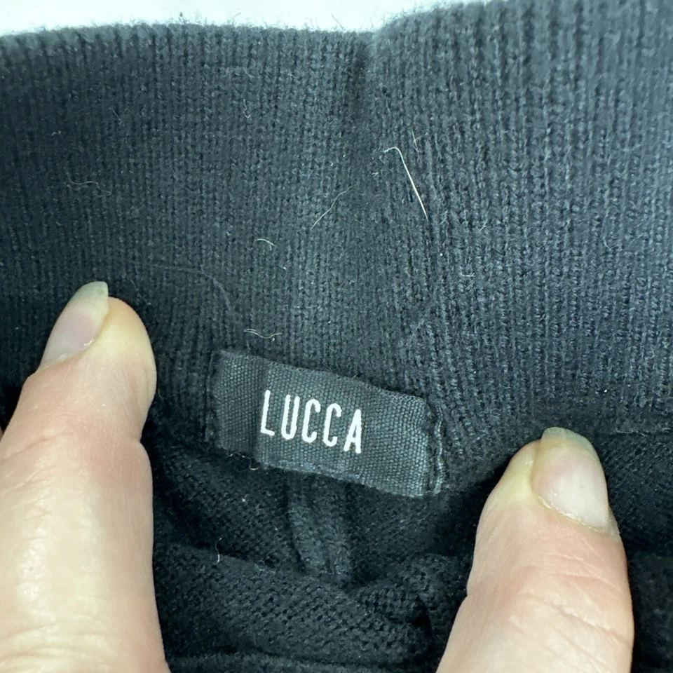 Lucca Couture Women's Small Wide Leg High Waist Sweater Knit CuffedPull On Pants - Изображение 3 из 4