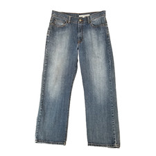 DKNY Jeans men's 34x30 Soho relaxed fit straight blue denim pants retro