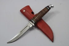 Custom Hand Made D2 Steel Hunting Tool Knife Leather Handle /Sheath-805