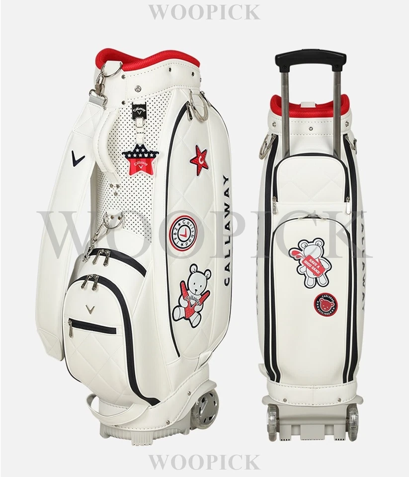 Bolso Caddie Callaway 2025 KALLY para Mujer con Ruedas 9" 5 Vías PU PE Nuevo -BLANCO Foto 3 de 4