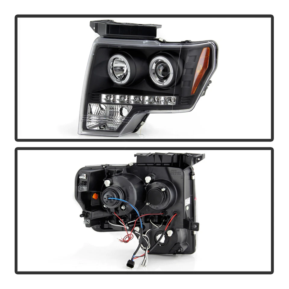 Faros proyectores negros modelo halo LED Spyder Signature para Ford F150 09-14 Foto 3 de 4