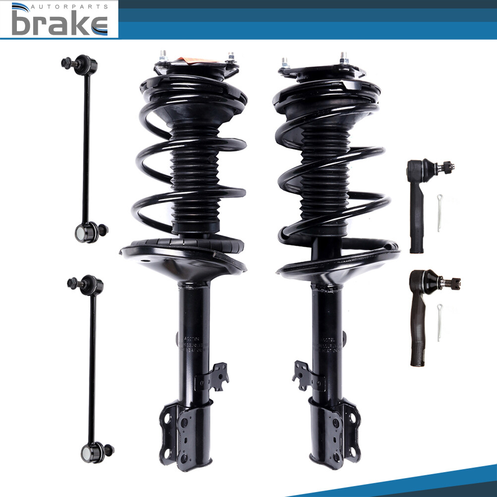 2001-2005 Toyota RAV4 AWD Front Struts Coil Springs Sway Bar Outer Tie Rods  