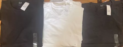 Gap Men's Short Sleeve Premium Crew Neck Tee Everyday T-Shirts, S M L XL XXL