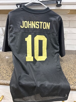 augusta sportswear black saints jersey #10 johnston adult small