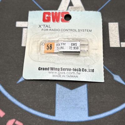 Grand Wing Servo. GWS. X'Tal / Crystal. RX FM Channel 58. Dual. 72.950