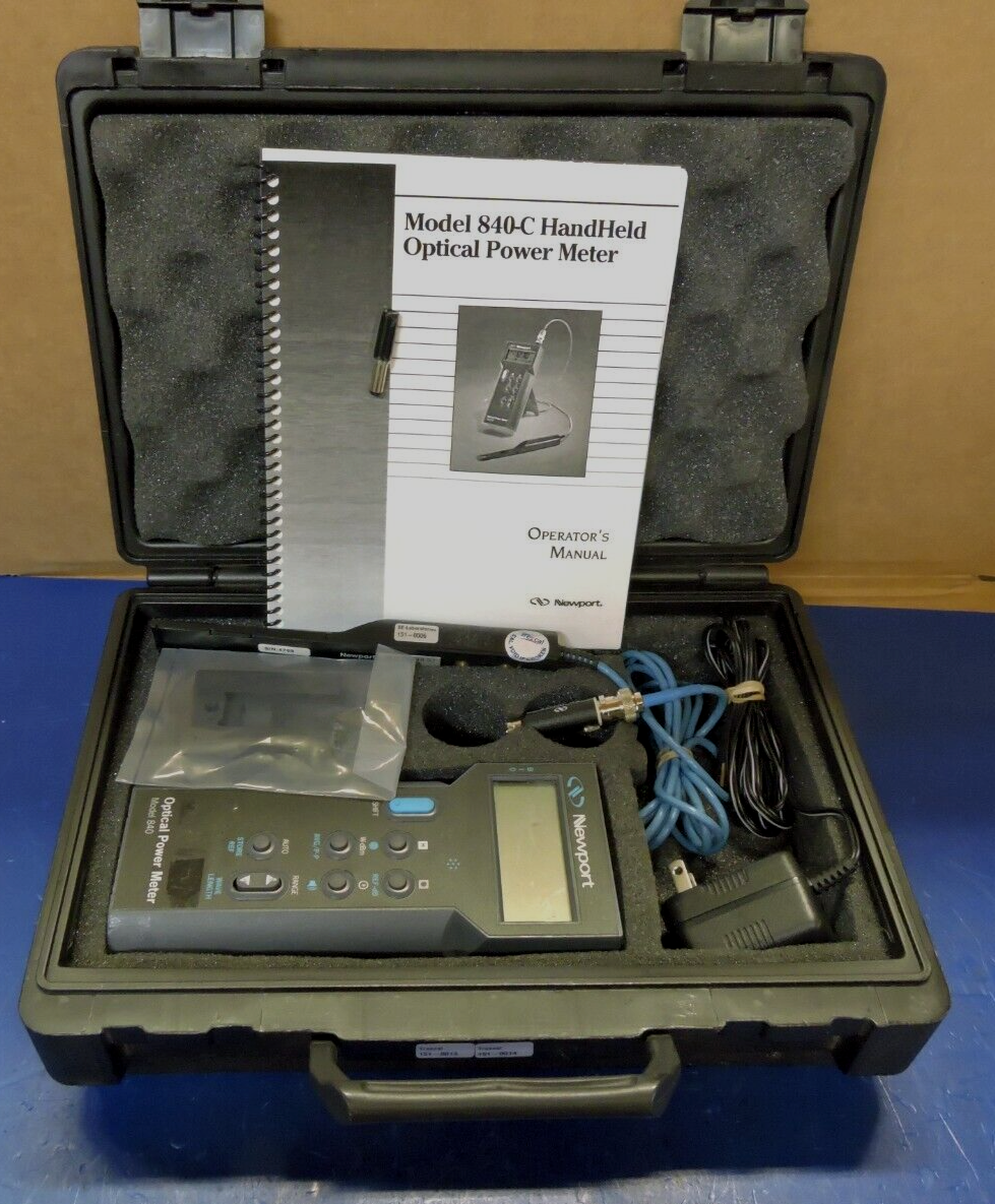 Newport 840C Optical Power Meter 818ST Detector Wand Calibrate CAL