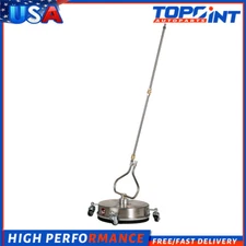 13.7" Pressure Washer Surface Cleaner Max 4000PSI w/ 4 Wheels Stainless Steel