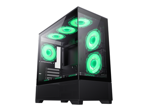 GAMEMAX VISTA MB Black USB3.0 Micro-ATX Tower Tempered Glass Computer Case. Fan - Picture 2 of 12