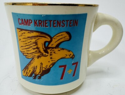 Vintage Boy Scouts Of America Coffee Cup Mug BSA Camp Tamarack 77 VTG USA