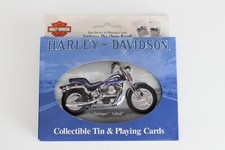2001 Harley Davidson Collectible Tin & Playing Cards, 2 Decks Softail Sealed NIB
