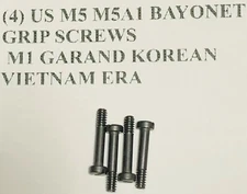 M1 Garand M5 & M5A1 Bayonet Grip Screws 4 total Korean Era