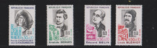 FRANCE 1972 SERIE PERSONNAGES CELEBRES 1706/09 NSC