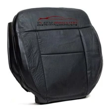 Driver Bottom Leather Seat Cover BLACK 04-08 Compatible with Ford F150