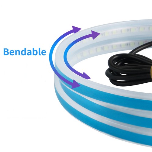 Dynamic Scan Start Up Hoodbeam Kit Flexible Car Hood LED Strip Lights 150CM US - Picture 9 of 12