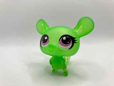 Littlest Pet Shop LPS #3167 translucent green mouse authentic