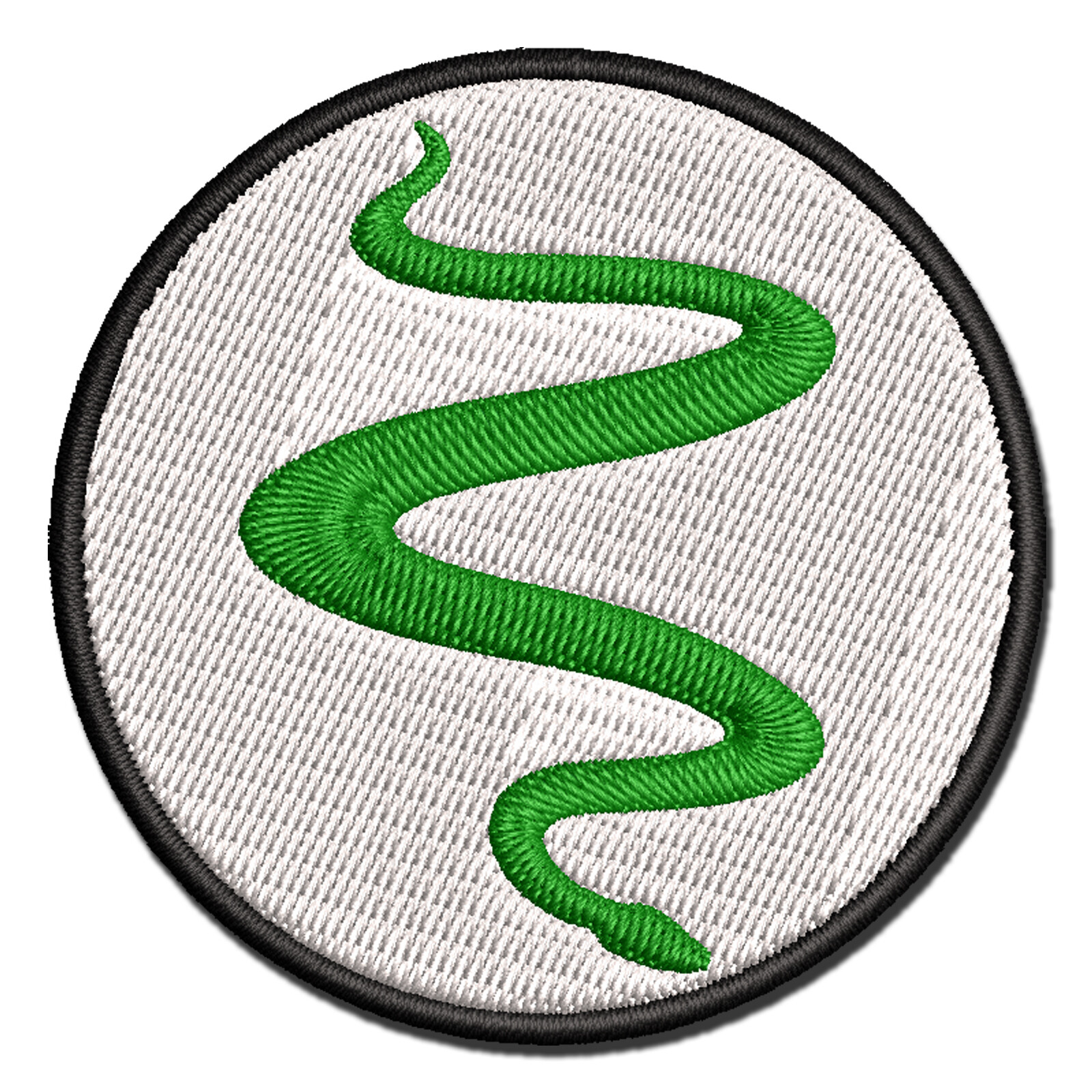 Slithering Snake Multi-Color Embroidered Iron-On Patch Applique for Custom Design