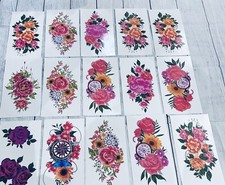 Sheets 30 Temporary Tattoo Sheets Waterproof Women Flower Arm Body Art