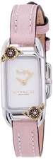 COACH CADIE Women's Watch 14504037 Pink Leather Strap Rectangular Quartz Japan