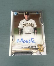 2021 Bowman Chrome - Prospect Autographs Victor Acosta #CPA-VA (AU, RC)