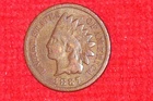 1887, Rare Old Antique, Indian Head Penny, US Collection Coin, (139 Years Old)..