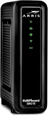 ARRIS SBG10 Cable Modem Router Combo DOCSIS 3.0 AC1600 Gigabit WiFi Black