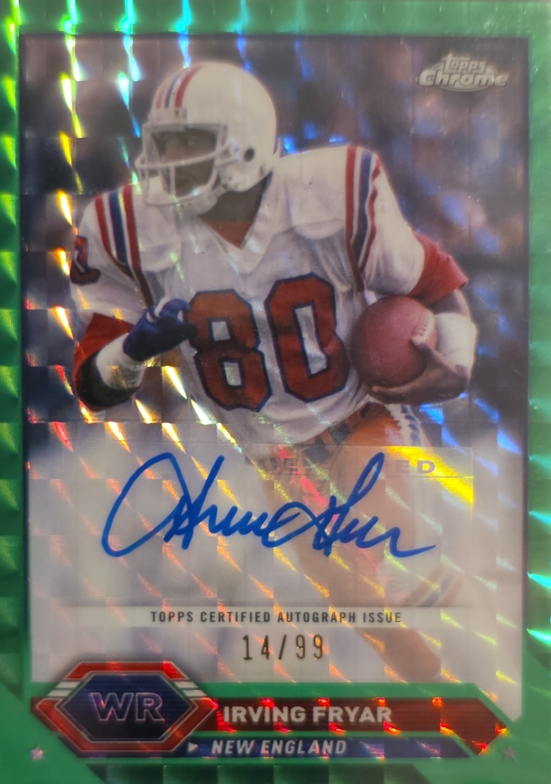 2023 Topps Composite Topps Chrome Autographs TCA-IF Irving Fryar Geometric Green