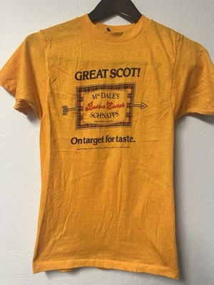 Great Scot! 1986 MacDale's Butter Scotch Schnapps from Arrow Schnapps T-Shirt S
