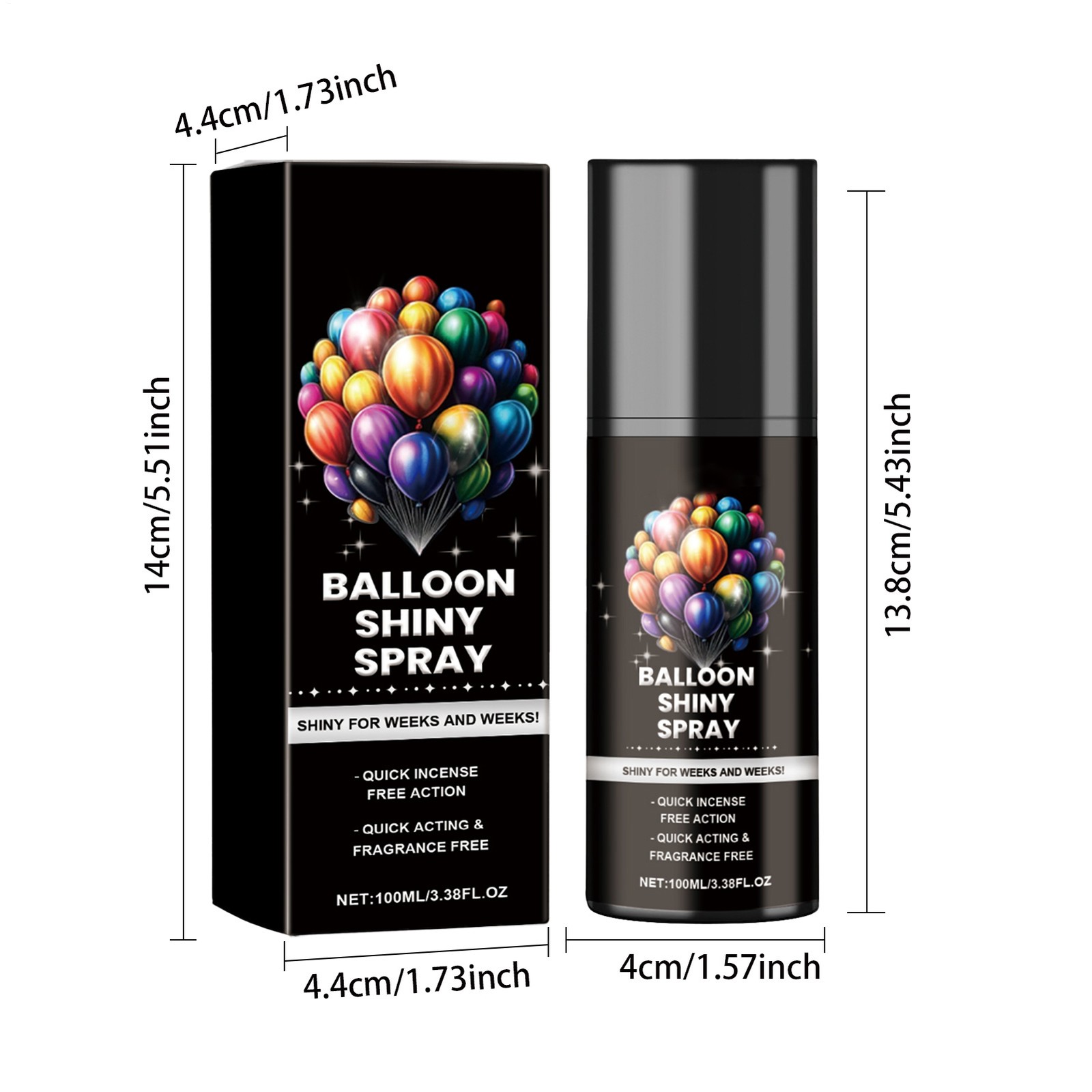 100ml Balloon Gloss Spray Quick Drying Balloon Shine Spray for Latex Balloons