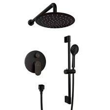 Retro Series 3-Spray Patterns with 1.8 GPM 9 In. Rain Wall Mount Dual Shower Hea