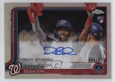 2025 Topps Chrome Update Rookie Debut Refractor 468/499 Darren Baker Auto z7d