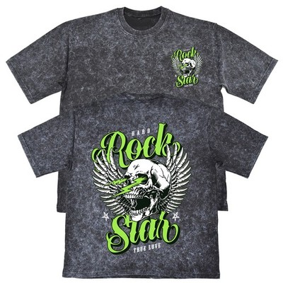 Hard Rock Star Herren T-Shirt Carbon Grey Heavyweight 240 g/m² Vintage Metal