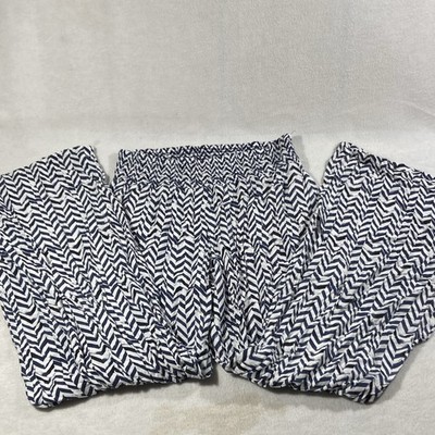 maurices Women's Blue/White Chevron Rayon Regular Fit Pants Size M
