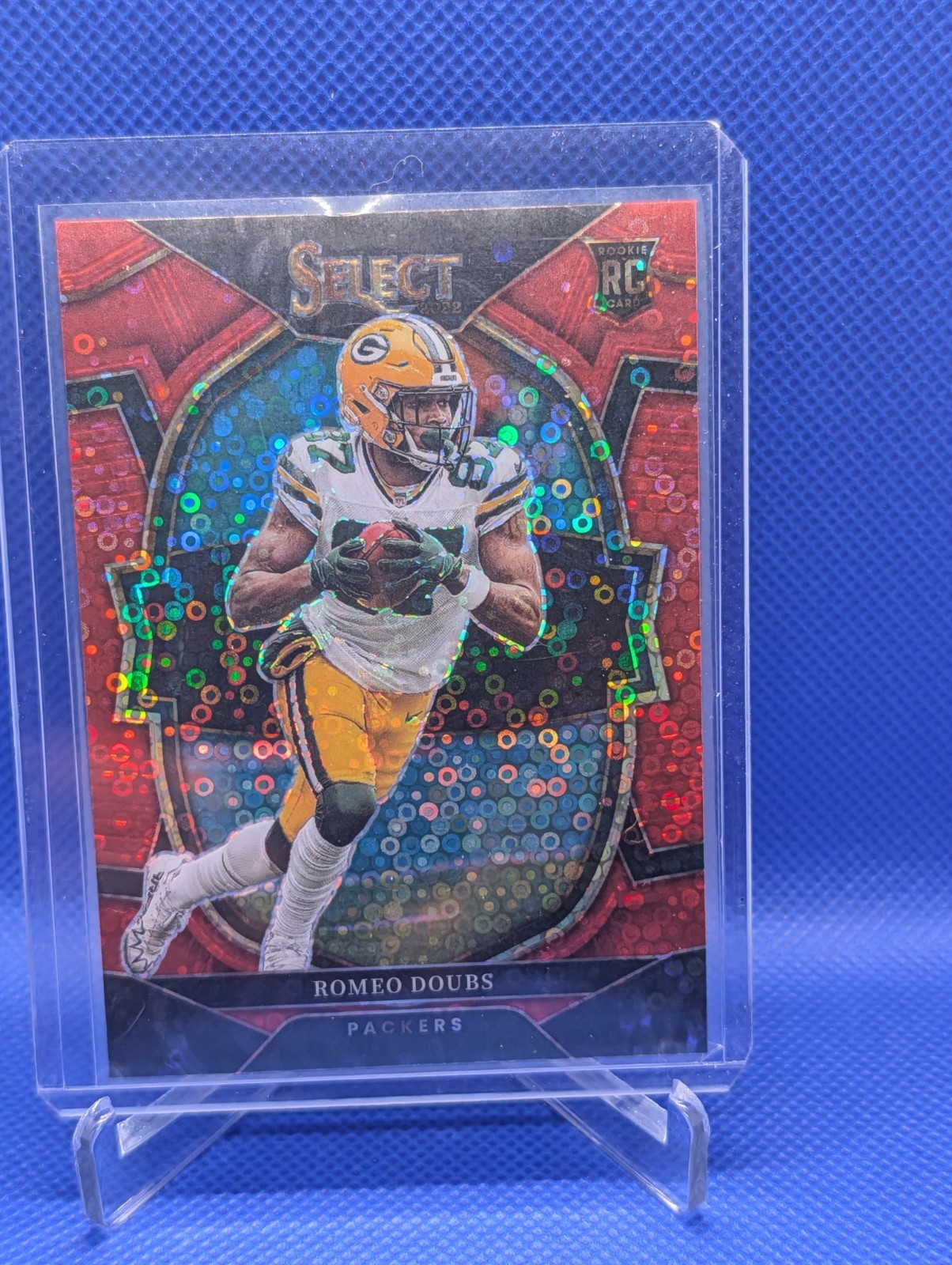 2022 Select Romeo Doubs Concourse Level Red Disco Rookie #/49 Packers