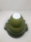 Set of three Vintage Pyrex Green nesting