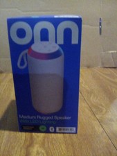 Onn Medium Rugged Bluetooth Speaker with LED Lighting IPX7 Waterproof New