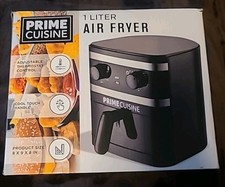New 1 Quart Prime Cuisine Black Air Fryer Compact for Dorm Room Small Kitchens